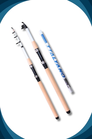 İtalyano 180cm 50-100gr Ak 200 Çocuk Olta Seti Beyaz