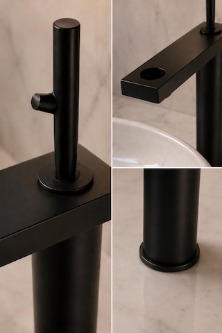 Fontana Fk-8025 Yüksek Lavabo Bataryası Siyah Modern Yüksek Lavabo Bataryası