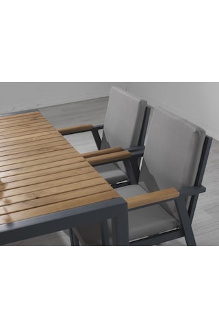 Regal 6 Lı Yemek Takımı Mınderli Camlı Antrasıt Antrasit