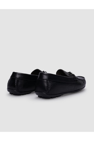 Cabani %100 Hakiki Deri Siyah Tokalı Erkek Loafer Siyah