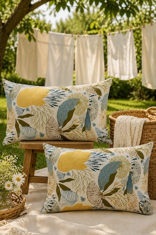 Cotton Collection Ranforce 2'li Yastık Kılıfı Dune Çok Renkli