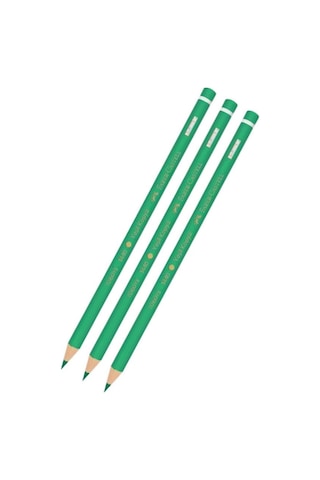 Faber Castell Yeşil Kalem Kopya 3 Adet Faber Yeşil Kurşun Kalem Başlık Kalemi 3 Adet