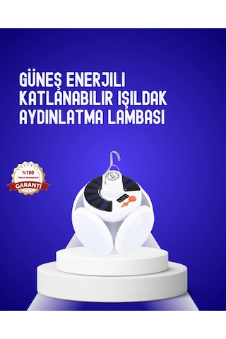 Usb Ve Solar Şarjlı Katlanabilir 5 Taraflı Led Lamba