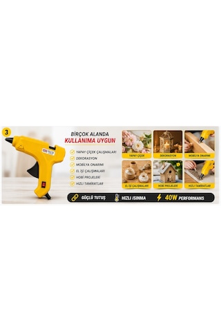 Eltaş 40w Mum Silikon Tabancası Sıcak Slikon Yapıştırma Tabancası Lrd-123