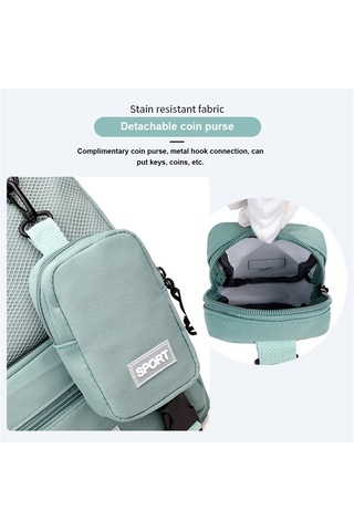 Geeksen Oxford Kumaş Çift Omuzlu Sırt Çantası, Geniş Hafıza, Bölümlü Cepler Ve Ayırılabilir Para Çantası İle Günlük Kullanim, Seyahat Ve Üniversite İçin Erkek Ve Kadın İçin Siyah Siyah