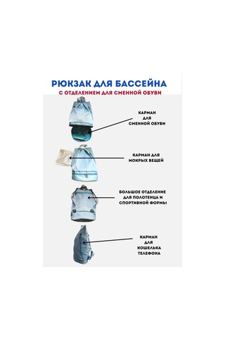 Funtex Spor, Fitness, Havuz Ve Plaj İçin Sırt Çantası 363483561 Açık Mavi