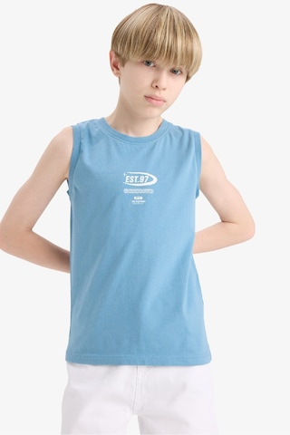 Defacto Erkek Çocuk Bisiklet Yaka Baskılı Atlet E0192a825hsbe251 Mavi