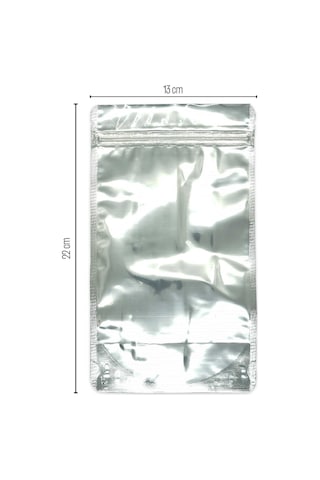 13X22.5X7 Şeffaf Metalize Kilitli Doypack 50 Adet