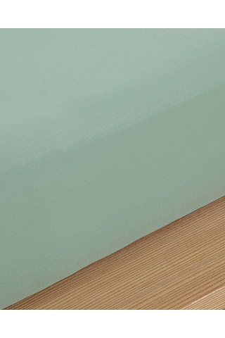 English Home Düz Pamuklu Çift Kişilik Lastikli Çarşaf Çağla Yeşili Çağla Yeşili