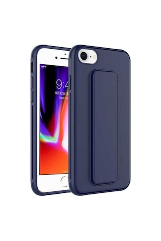 Apple Uyumlu iPhone Se 2020 Kılıf Zore Qstand Kapak Lacivert