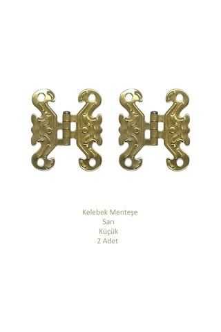 Sarı Dekoratif Kelebek Menteşe Büyük 2 Adet 4,2cm X 3,5cm