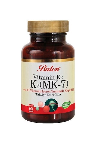 Balen Vitamin K2 D Vitamini K2 Mk7 450 MG 60 Kapsül