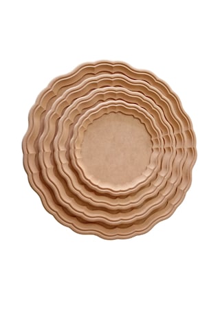 Mdf 4'lü Yuvarlak Tepsi Seti