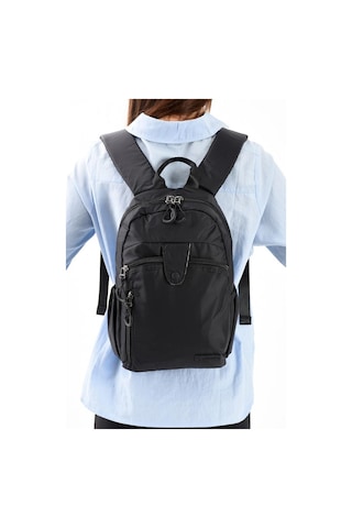 Baginn Unisex Sırt Çantası Paraşüt Kumaş Hafif Çok Cepli Yağmur İtici Kumaş 32 22 Cm 571 Collection Siyah