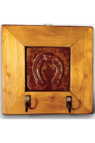 Nal, Seramik Anahtarlık Duvar Pano 14,5x14,5x2,5cm -