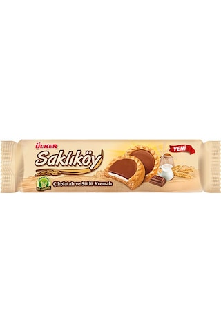 Ülker Saklıköy Çikolatalı Ve Sütlü Kremalı Bisküvi 100 G Ülker Saklıköy Çikolatalı Ve Sütlü Kremalı Bisküvi 100 G