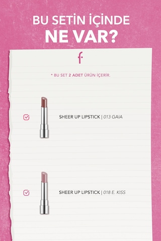 Glow Lip İkili Ruj - 013 Gaia & 018 Enchanted Kiss SET307