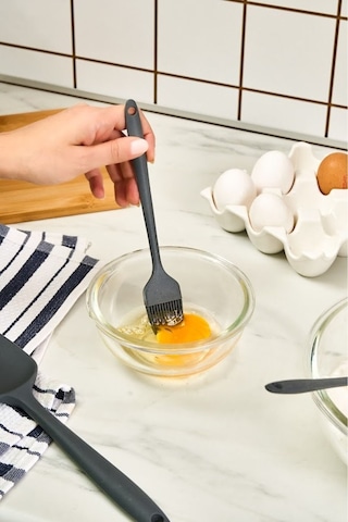 Karaca Lively 6 Parça Silikon Servis Seti Antrasit