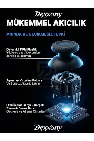 Pro Gamer Ps4 Oyun Kolu Kablolu Ve Kablosuz Siyah Bluetoothlu Bilgisayar Uyumlu Kol Gamepad Joystick