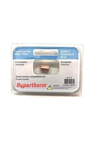 Hypertherm ( 220671 ) Nozzle, T45v/m, 15-45 A
