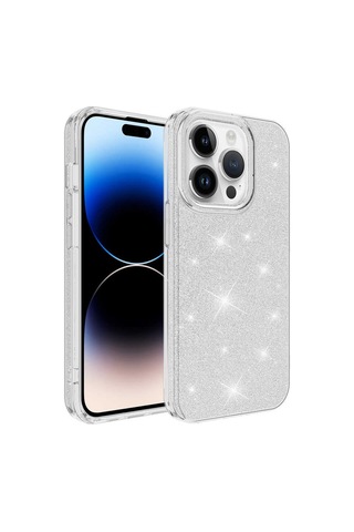Apple Uyumlu iPhone 14 Pro Max Zore Shining Silikon-pembe