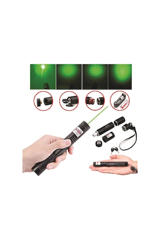 Şarjlı Yeşil Lazer Yakıcı Pointer 15 Km Lazer 1000 Mv 5067