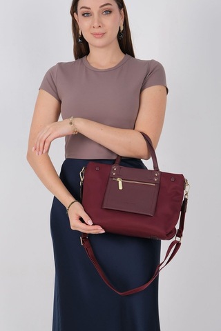 Silver Polo Sp1213 Kadın El Çantası Saten Bordo-bordo