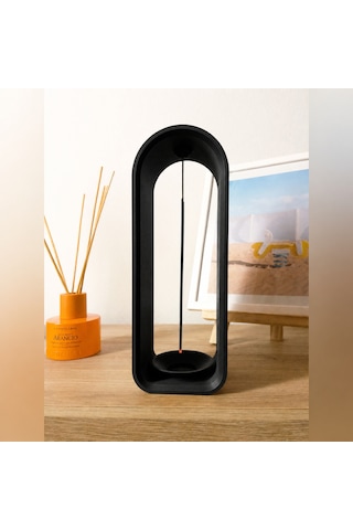 Storeşahin 3d Baskı The Shrine Tütsülük - Modern Kemer Formlu Tütsü Tutucu-siyah Shn0720