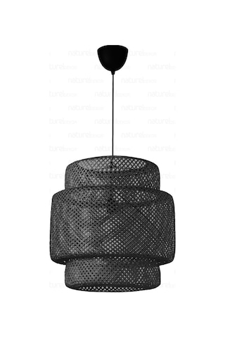 Bambu Siyah Avize 50 Cm- Bohem, İskandinav, Modern, Rattan, Sinnerlig, Aydınlatma Siyah