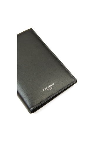 Dolce & Gabbana Dolce&gabbana Black Calfskin Passport Holder Siyah