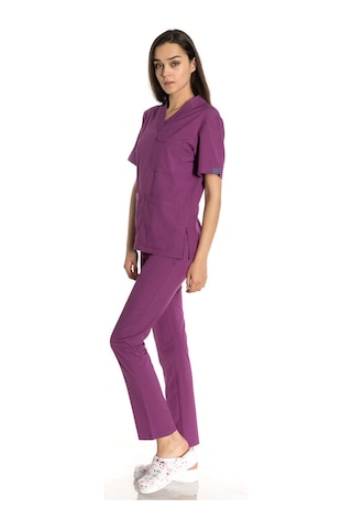 Unisex Likralı Mor Doktor / Hemşire Forması