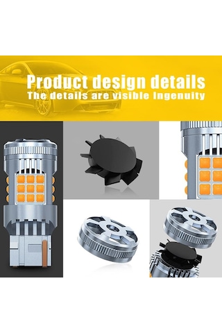 Kırmızı Seametal Süper Parlak Araba Led Canbus Işık 1156 Ba15s 1157 Bay15d P21/5w Araba Dönüş Sinyali Lambası Için Hata Yok 1157