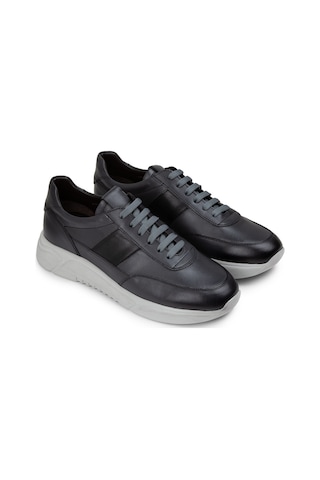 Deery Hakiki Deri Gri Erkek Sneaker Ayakkabı - 01963Mgrıe02 Gri