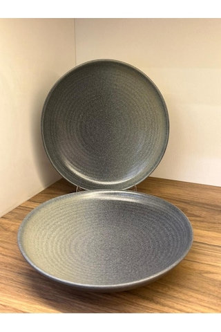 2'li Hornfels Ripple Çukur Tabak 26 Cm 900 Cc Makarna / Salata / Sulu Yemek Tabağı Çok Renkli