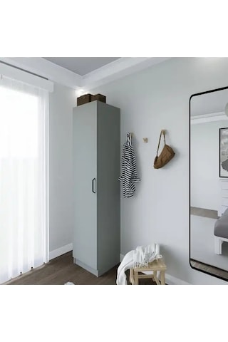 Yaman Tek Kapaklı 4 Raflı Çok Amaçlı Mutfak Kiler Ve Banyo Dolabı - Luna Luna