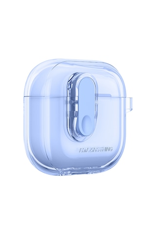 Airpods 4 Kılıf Amazingthing Magnetik Kilit Tasarımlı Minimal Serisi Kılıf Mavi