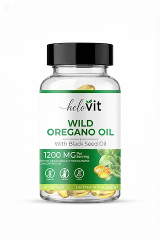 Helovit Wild Oregano Oil 1200 Mg Çörek Otu Yağı İçeren Doğal Vücut Direnci Desteği 30 Softjel
