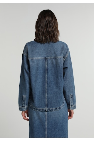 Colin's Colins Oversize Fit Kadın Mid İndigo Denim Shacket Cl1082790 Q1.v2 Dn45177