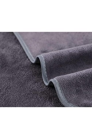 Geeksen 3 Adet Büyük Boy Mikrofiber Spor Havlusu - Gri, Mor, Mavi Renkleri Çok Renkli