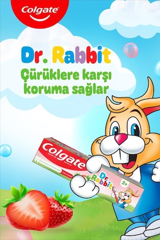 Colgate Dr. Rabbit Strawberry 50ml Çocuk Diş Macunu X2