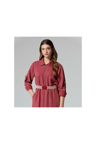 Fuat Gürsen Kemerli Elbise Bordo - 715086443 Bordo