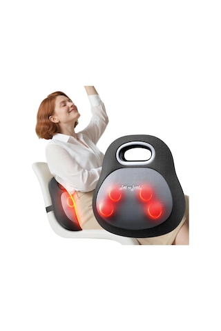 Bob And Brad Ağrıyı Gidermek İçin Isı İle Kablosuz Sırt Masajı, Ezback Go 4d Shiatsu Boyun Masajı, Boyun Sırt Omuzlar Bel Bölgesi İçin Masaj Yastığı, Ofis Arabası Ev