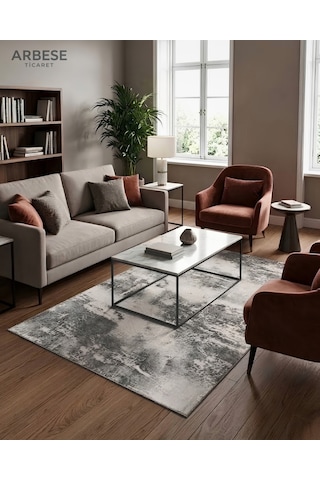 Arbese Premium Halı Yolluk Oturma Odası, Salon halısı , Mutfak, Antre Ve Koridor Halısı Gri Yeni Arbs5bnyn