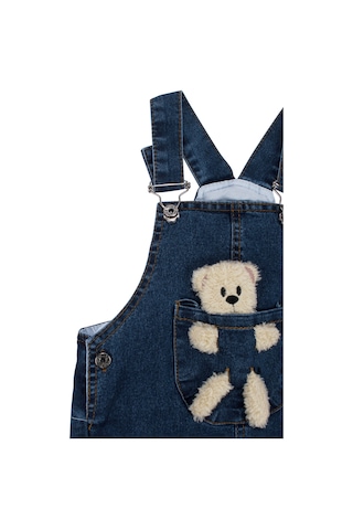 Bebegen Unisex Laci Ayıcıklı Cepli Kot Salopet Tulum Çok Renkli