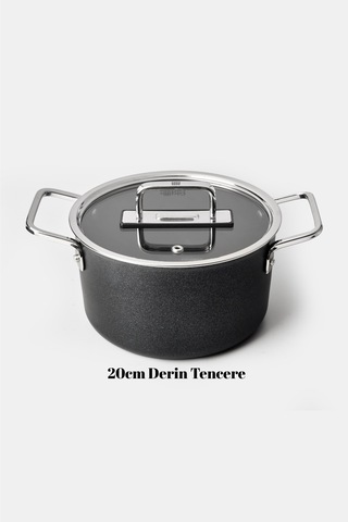 Fin Derin Tencere 20 Cm Siyah