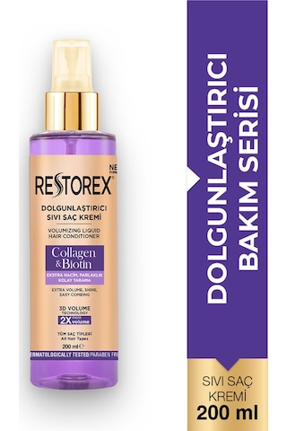 Restorex Dolgunlaştırıcı Sıvı Saç Kremi Kolajen & Biotin 200 Ml