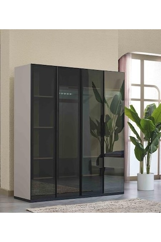 Dolap Urlu Roma 90434 Model Gardrop 4 Cam Kapılı Kalite Malzeme El Yapım