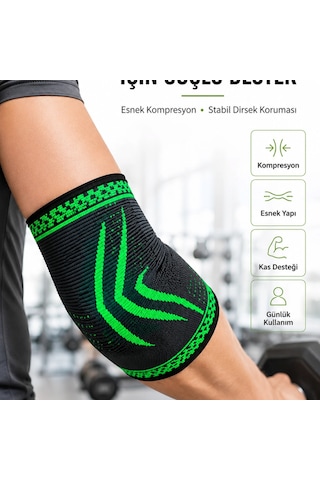 Elastik Kompresyon Dirsek Destekliği Spor Fitness Günlük Kullanım Dirseklik