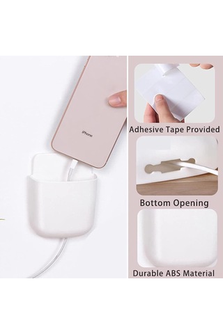 Geekyou 5 Adet Duvar Tipi Pp Depolama Kutusu, Ev Aletleri Kumandasını Ve Telefonu Tutar, Şarj Delikli, Dayanıklı, Evde Kullanım İçin Çok Renkli