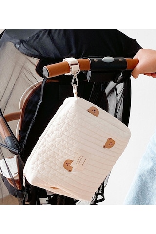 Suofeng 2021 Yeni Desenli Çanta: Embroidered Multi-fonksiyonlu Bebek Arabası Askılı Çanta, Bez Çantası, Anne Çantası - Yumuşak Pamuk Malzemeyle, Güvenli Fermuar Ve Organize Bölmeler Çok Renkli